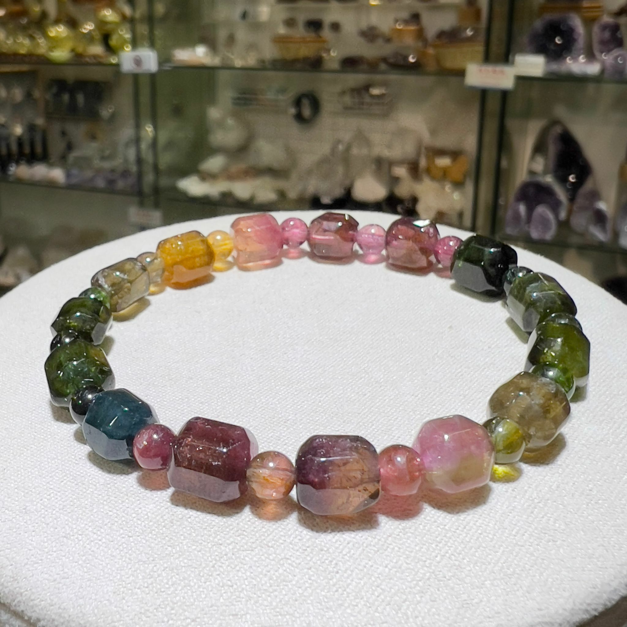 巴西切角碧璽手串 8mm+/-