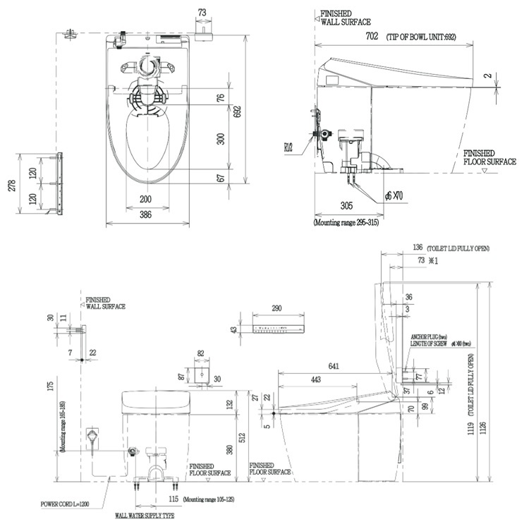 Toto CS921VT#NW1 + TCF85510GHK#NW1 + T53WR100 Neorest AS S Trap 305mm Multi-function 3/3.8L Tornado flushing toilet with wireless remote