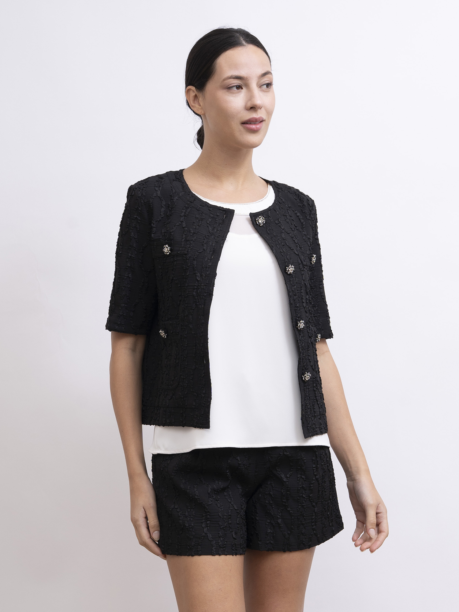 mi-tu 麻花扭紋壓花短褲