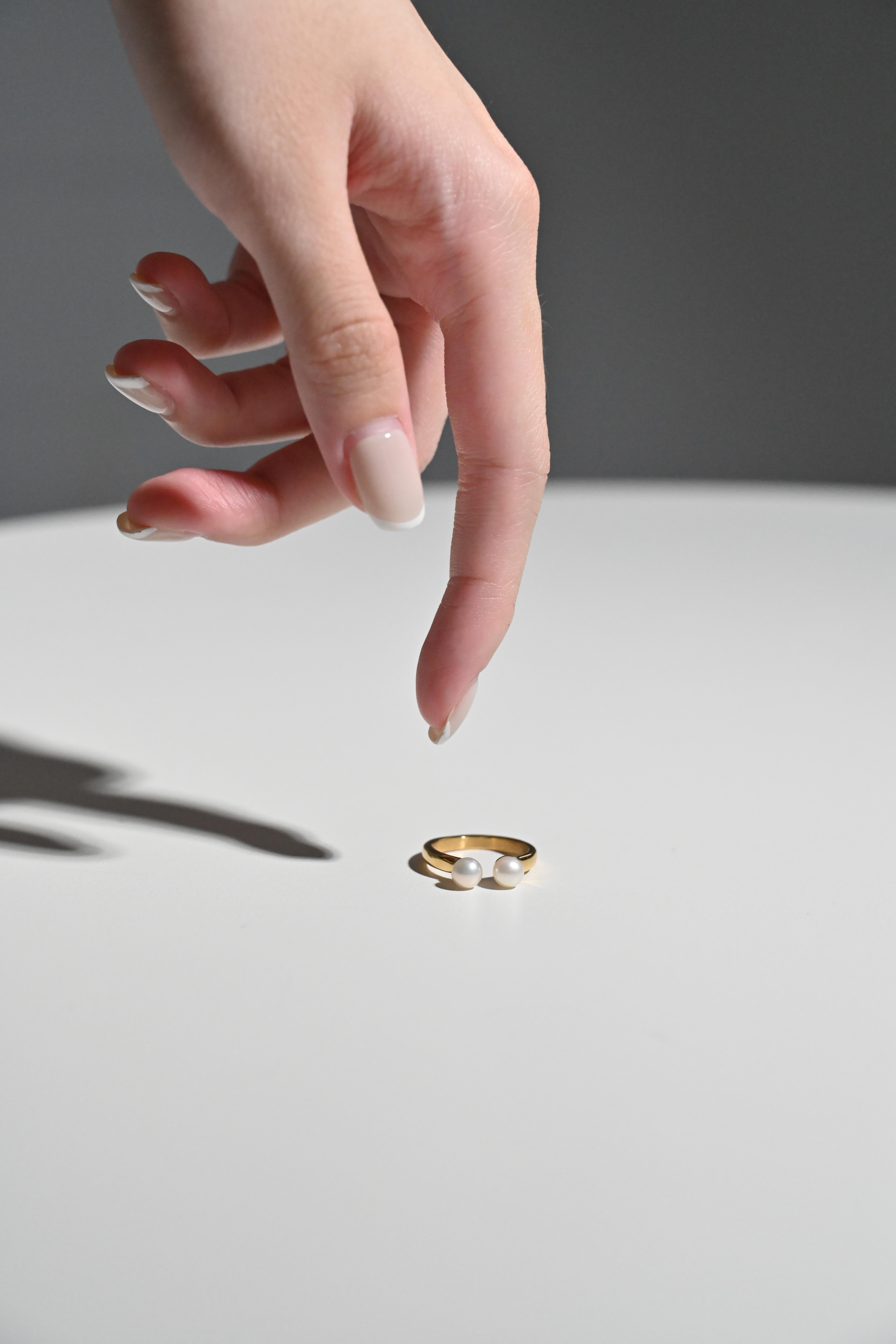 【現貨】COCO, JASMINE 雙珍珠開口戒 RS0028