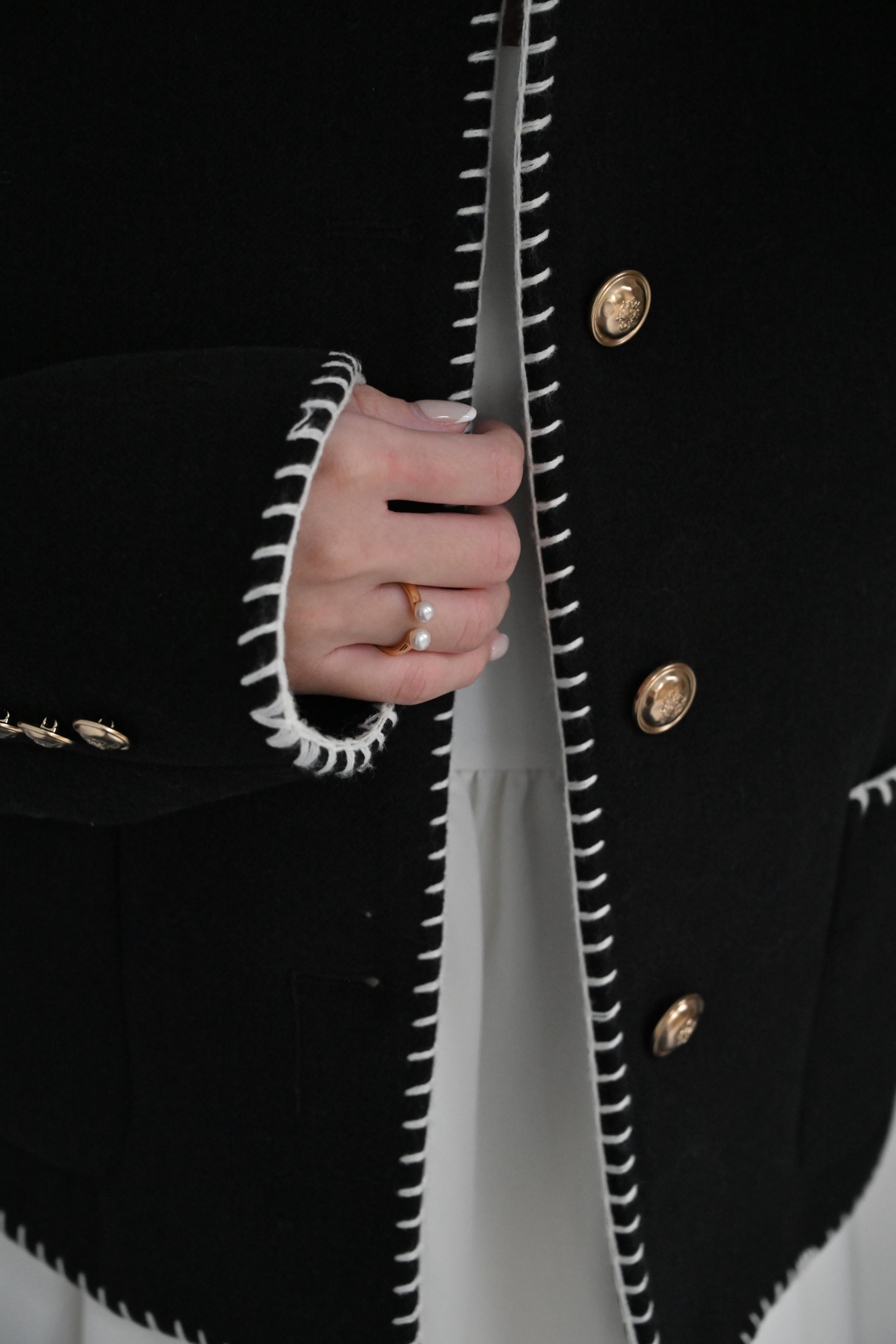 【現貨】COCO, JASMINE 雙珍珠開口戒 RS0028