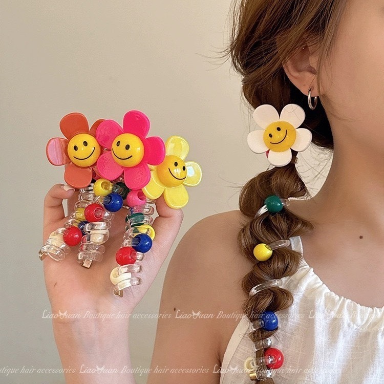 可愛小花纏繞髮圈