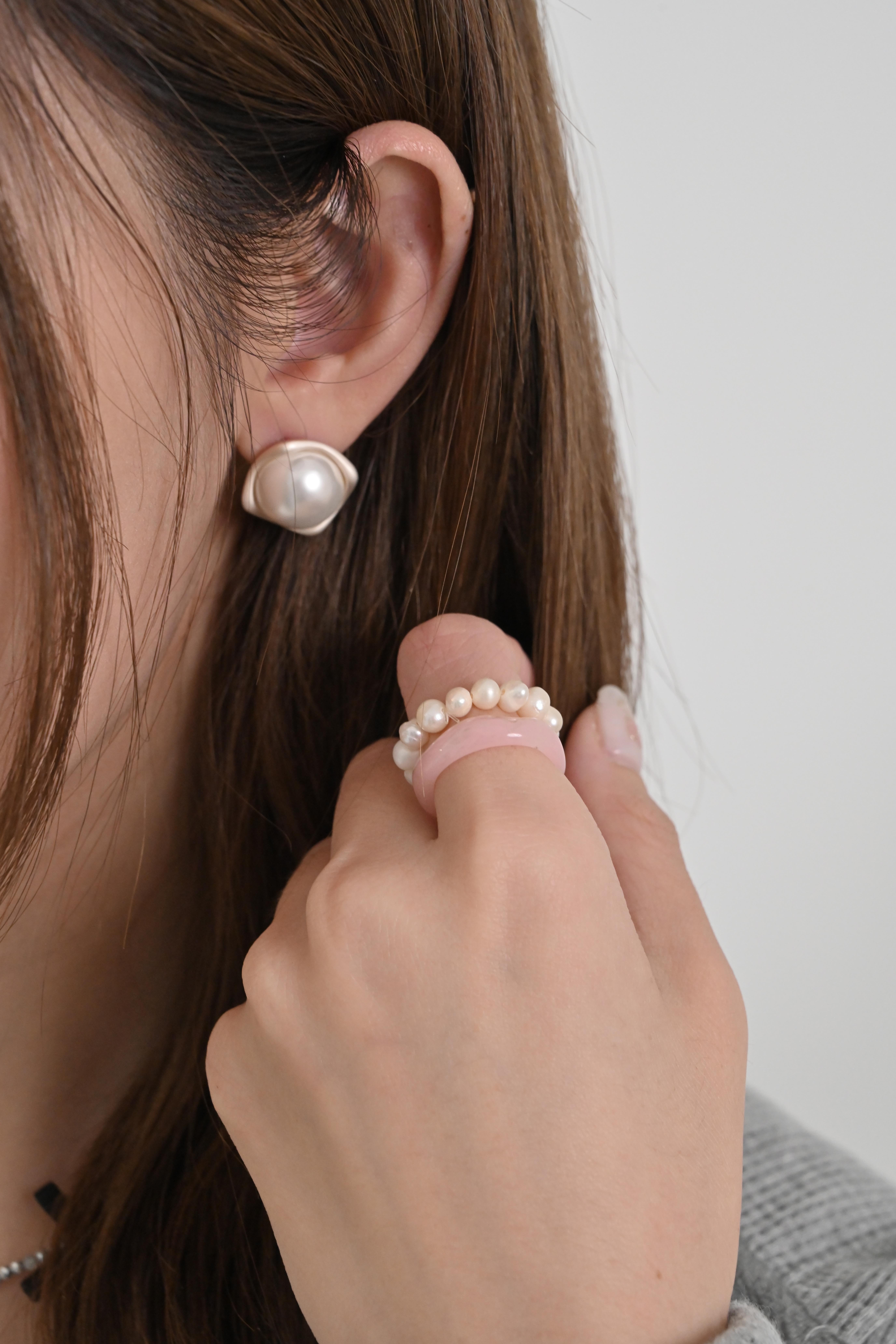 【現貨】COCO, JASMINE 粉琉璃珍珠戒 RO0078