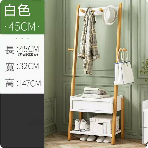 熱推簡易衣帽架(白色40款)