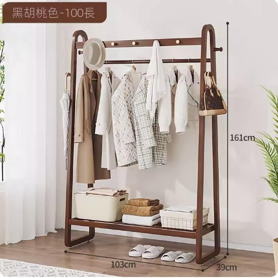 Hot recommendation simple coat rack (walnut color 100 styles)