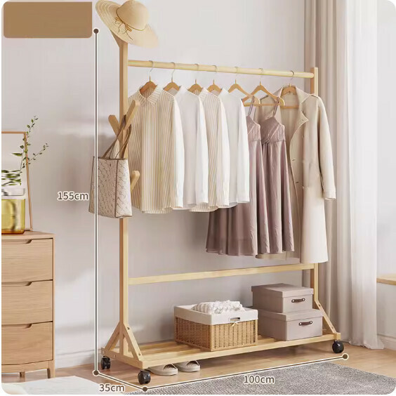 Hotly recommended removable clothes hanger (6 branches - original color, length 100cm)