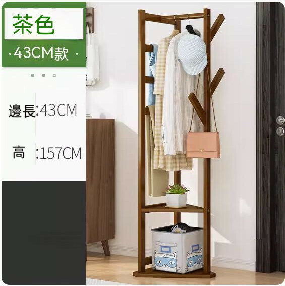 Hot recommendation simple coat rack (brown-large size)