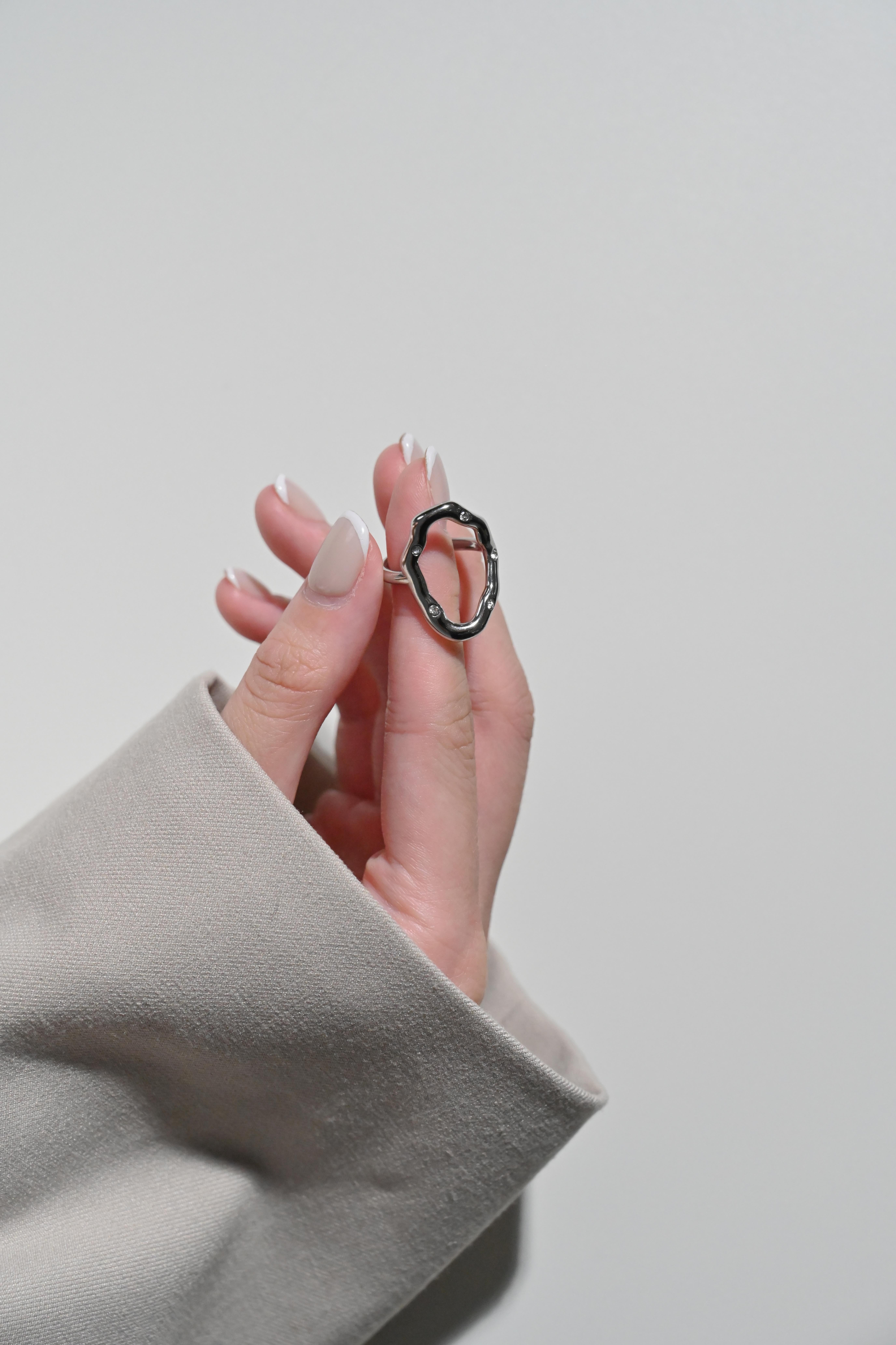 【現貨】COCO, JASMINE 小珠不規則銀戒 R90320