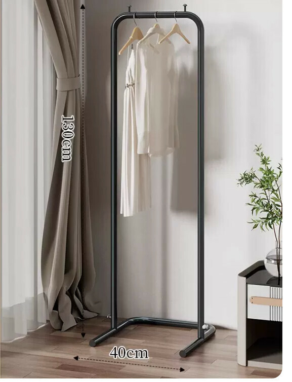 Hotly recommended multifunctional coat rack, clothes drying rack, simple hanging wardrobe, clothes drying rack [40*130-U-shaped model] 25 diameter/extra thick and thickened/elegant black]