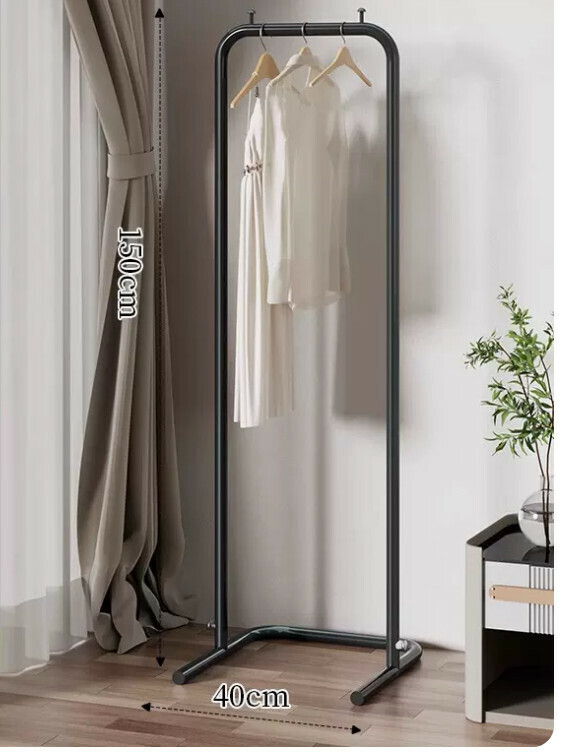 Hotly recommended multifunctional coat rack, clothes drying rack, simple hanging wardrobe, clothes drying rack [40*150-U-shaped model] 25 diameter/extra thick and thickened/elegant black]