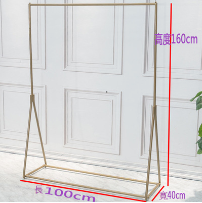 Popular gold clothing rack for home bedroom coat rack (gold style 2, 100*40*160cm)