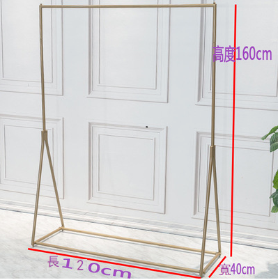 Popular gold clothing rack for home bedroom coat rack (gold style 2, 120*40*160cm)