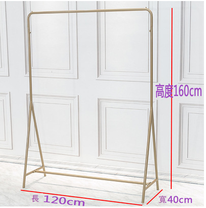 Popular gold clothing rack for home bedroom coat rack (gold model 1, 120*40*160cm)
