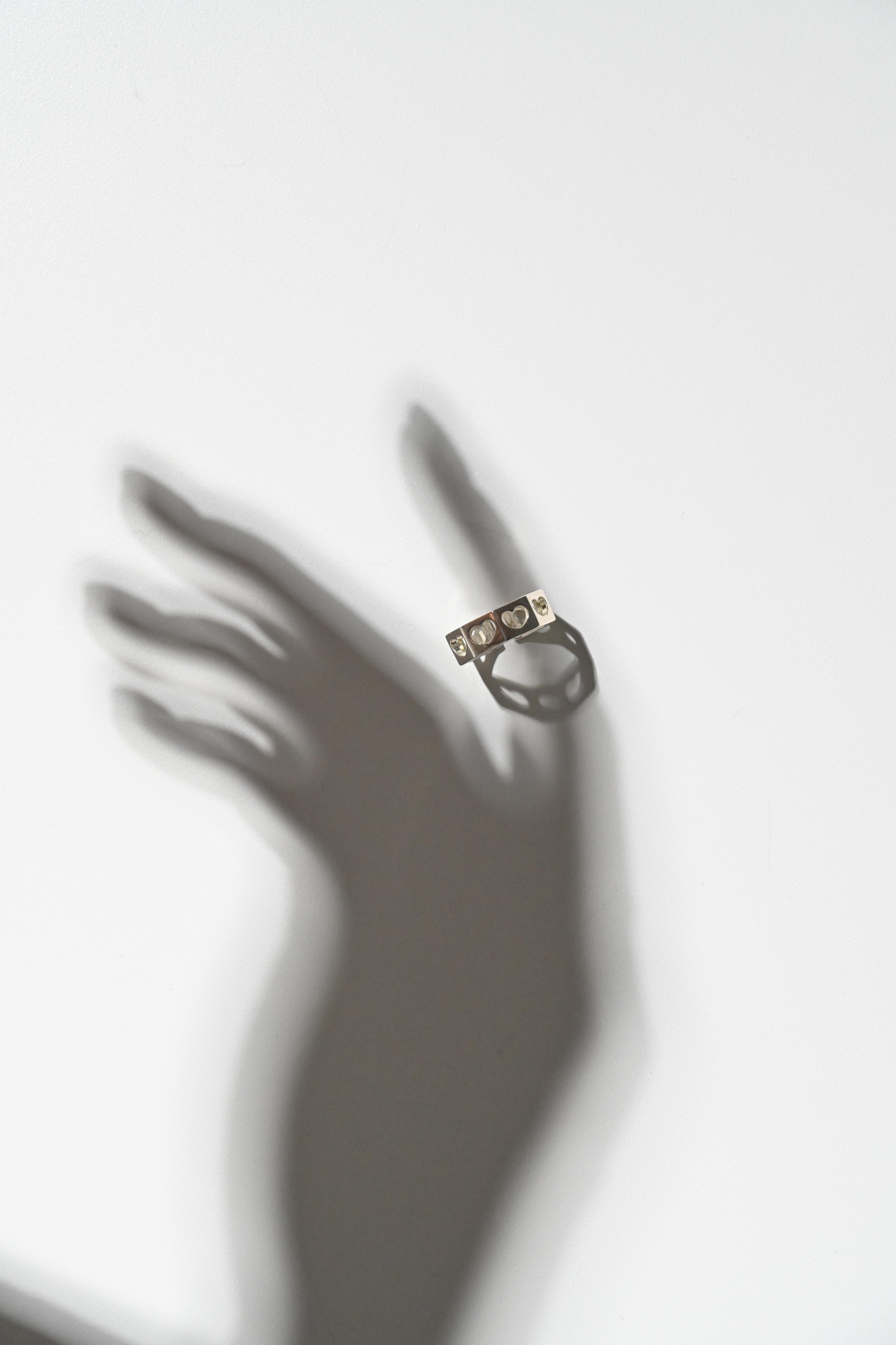 【現貨】COCO, JASMINE 925純銀愛心簍空戒 R90355