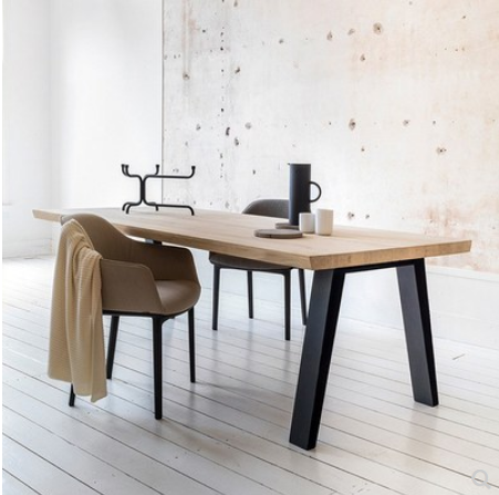 Popular European retro industrial style rectangular large table (size: 220*80*75CM, desktop 5CM)