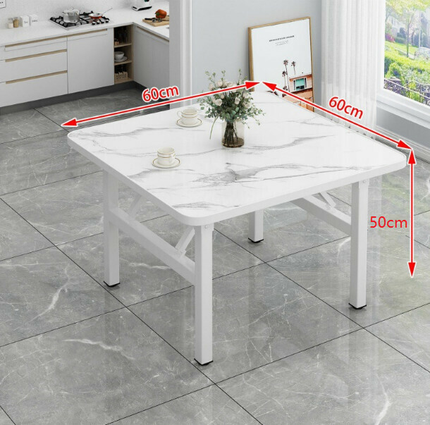 New folding table [white marble] size [60cm*60cm*50cm]