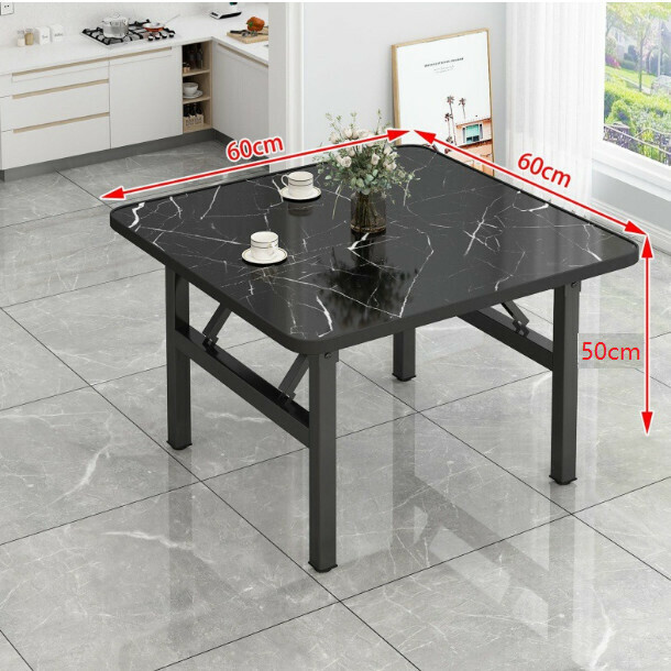 New folding table [black marble] size [60cm*60cm*50cm]
