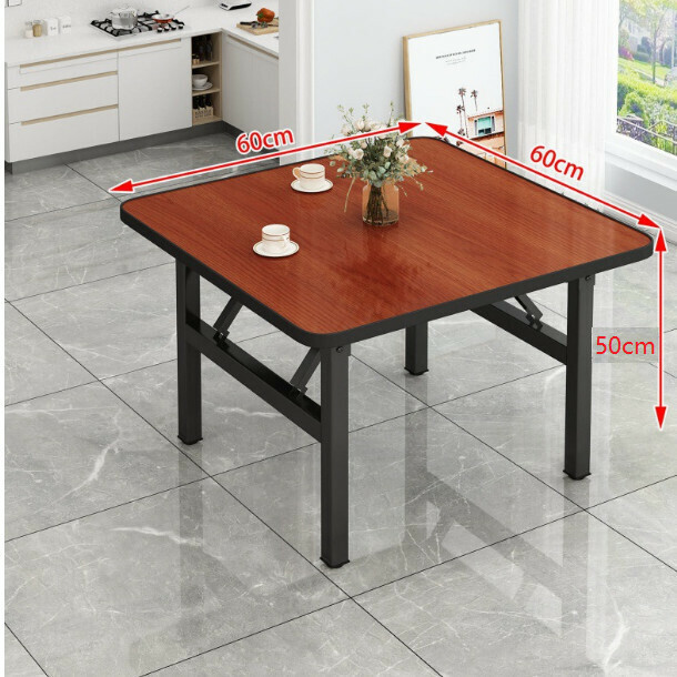 New folding table [dark wood grain color] size [60cm*60cm*50cm]