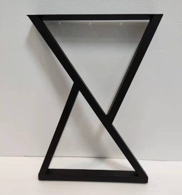 New metal table legs table bracket hardware furniture legs (black, inverted triangle, width 40*height 70)