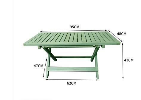 New portable folding table (large green framed 95*62*48CM)