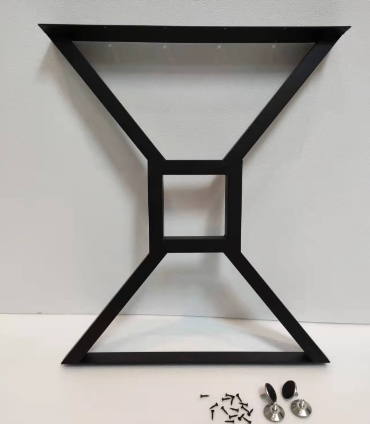 New metal table legs table bracket hardware furniture legs (black, X-shaped, width 40*height 70)