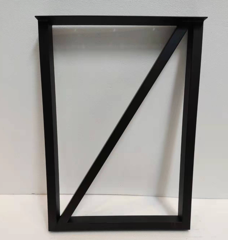 New metal table legs table bracket hardware furniture legs (black, stacked triangle, width 40*height 70)