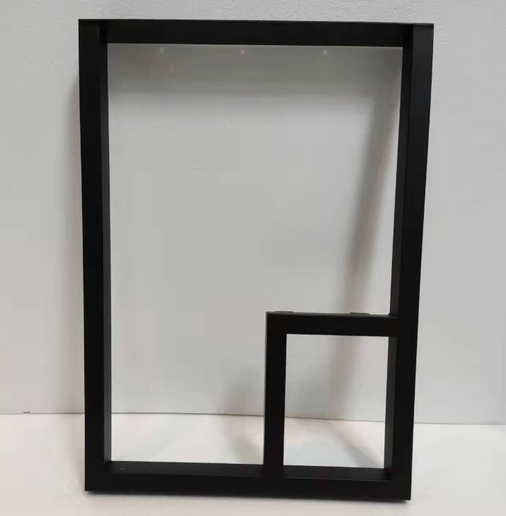 New metal table legs table bracket hardware furniture legs (black, double mouth shape, width 50*height 70)