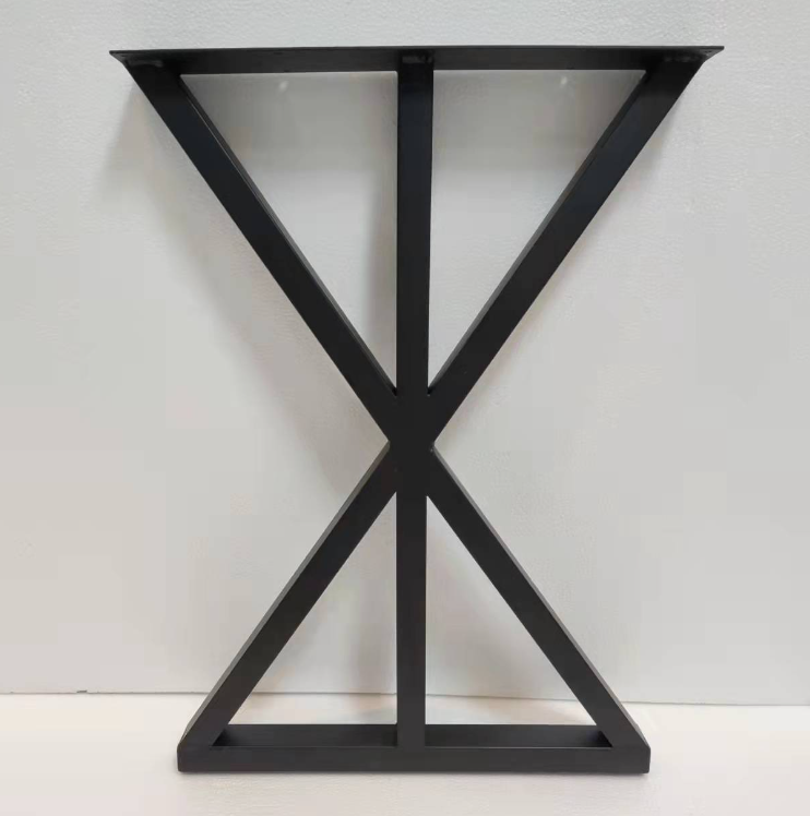 New metal table legs, table brackets, hardware furniture legs (black, double-shaped, width 40*height 70)