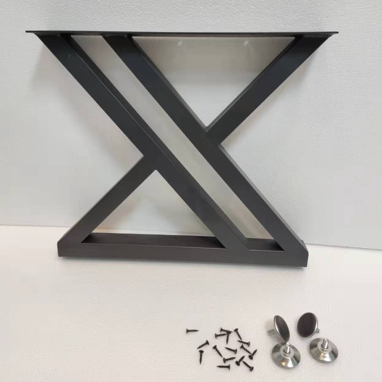 New metal table legs table bracket hardware furniture legs (black, Z-shaped, width 50*height 70)
