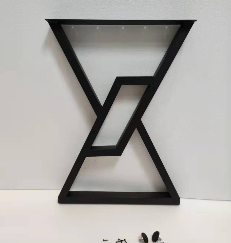 New metal table legs table bracket hardware furniture legs (black, geometric shape, width 50*height 70)