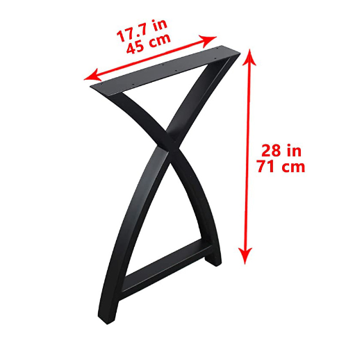 New metal table legs table bracket hardware furniture legs (brown, triangular, width 45*height 71)