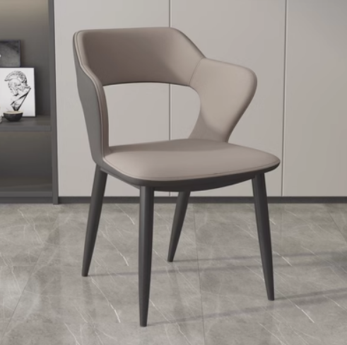 New light luxury soft-cover armchair with backrest (grey + gray/breathable wash-free technical cloth) (size: 45*78*55CM)