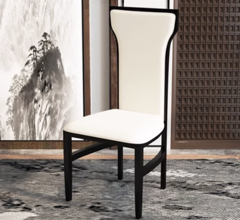 New new Chinese style backrest dining chair (white leather) (size: 42*47*102CM)