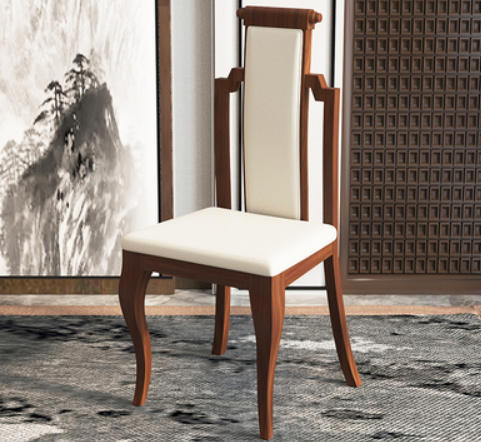 New new Chinese style backrest dining chair (white NAPA leather) (size: 41*46*108CM)