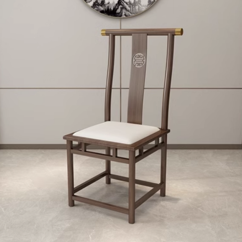 New retro style wrought iron backrest dining chair (E type *wood grain*white cushion) (size: 45*45*105CM)