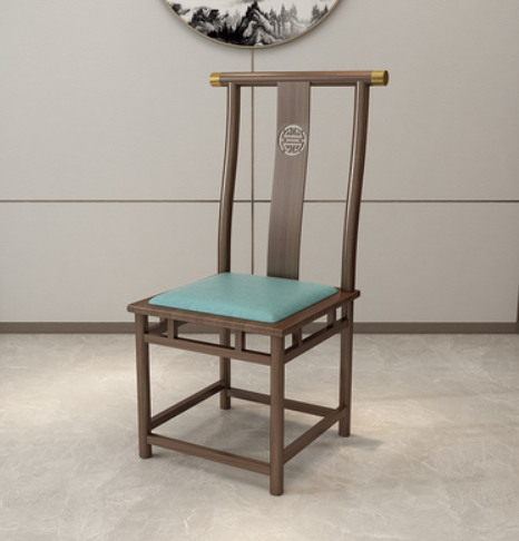 New retro style wrought iron backrest dining chair (E type *wood grain*blue cushion) (size: 45*45*105CM)