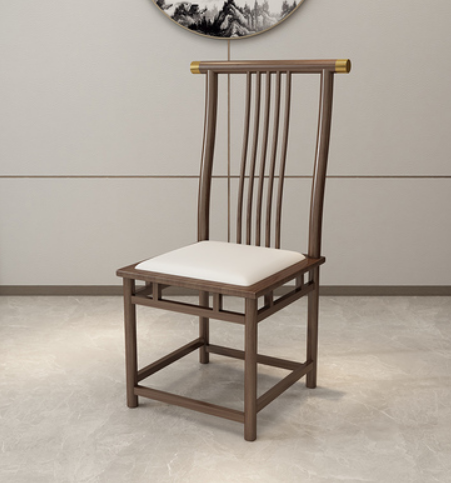 New retro style wrought iron backrest dining chair (G type *wood grain*white cushion) (size: 45*45*105CM)