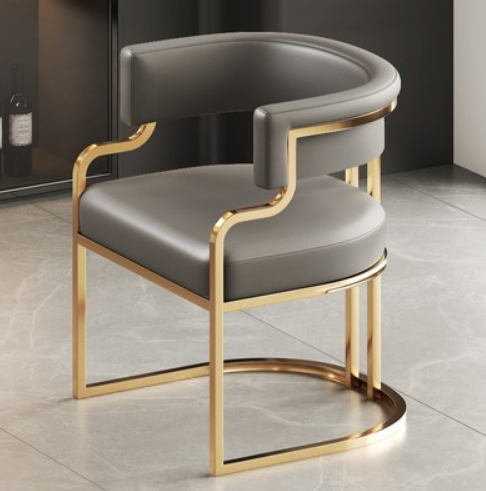 Hot selling light luxury backrest dining chair for use (latex model*dark gray) (size: 56*52*72.5*45CM)