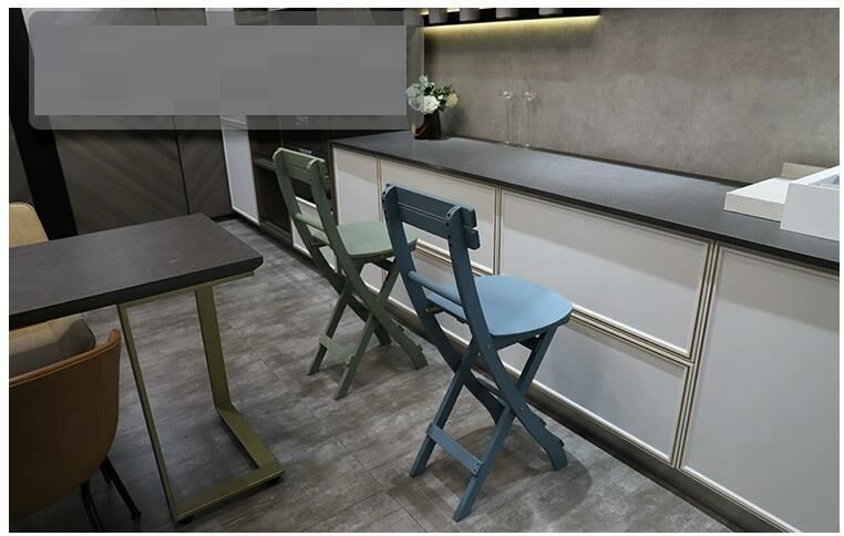 Hot selling simple leisure bar chair (light blue 36*95*34CM)