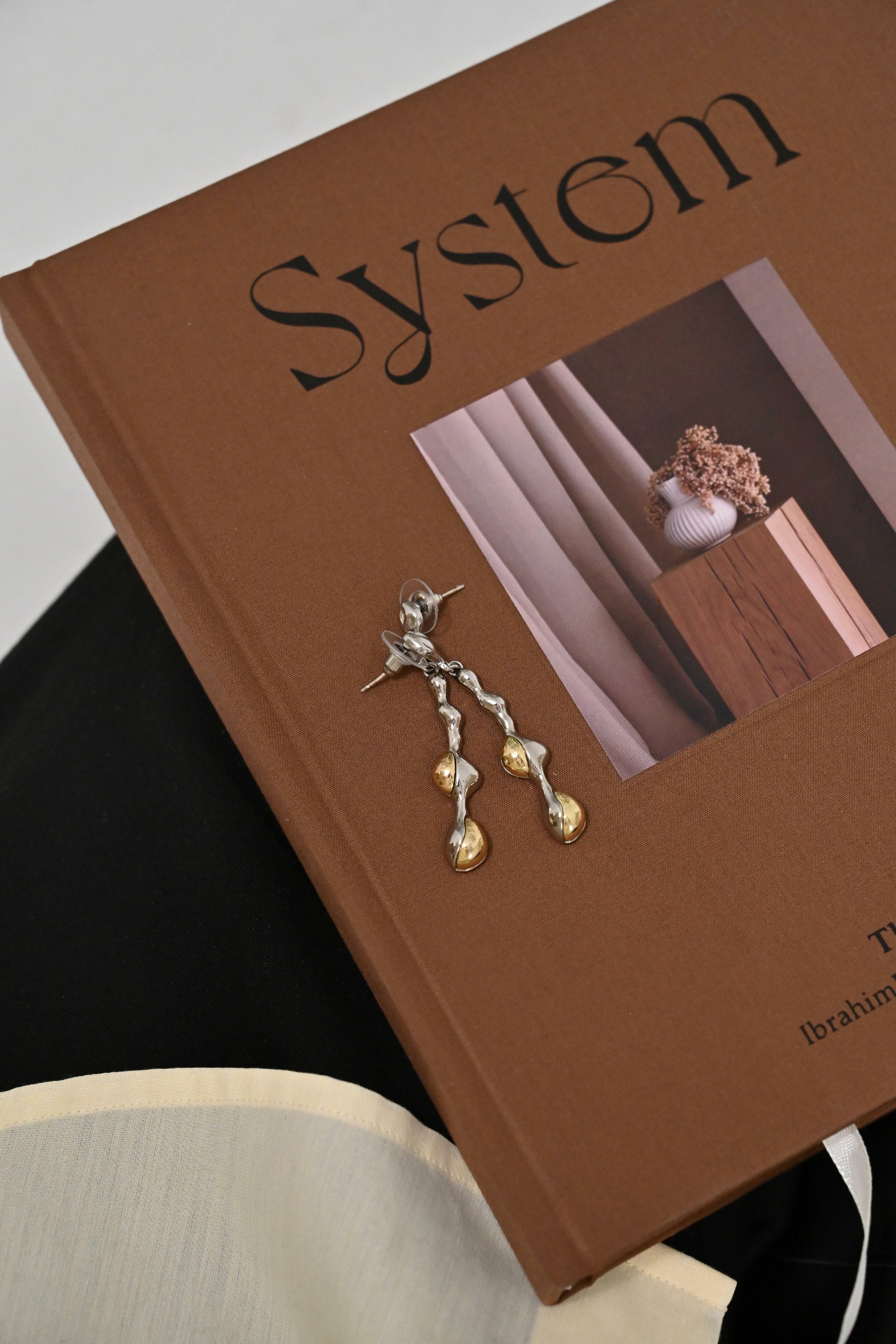 【現貨】COCO, JASMINE 銀波金點耳環 R90200