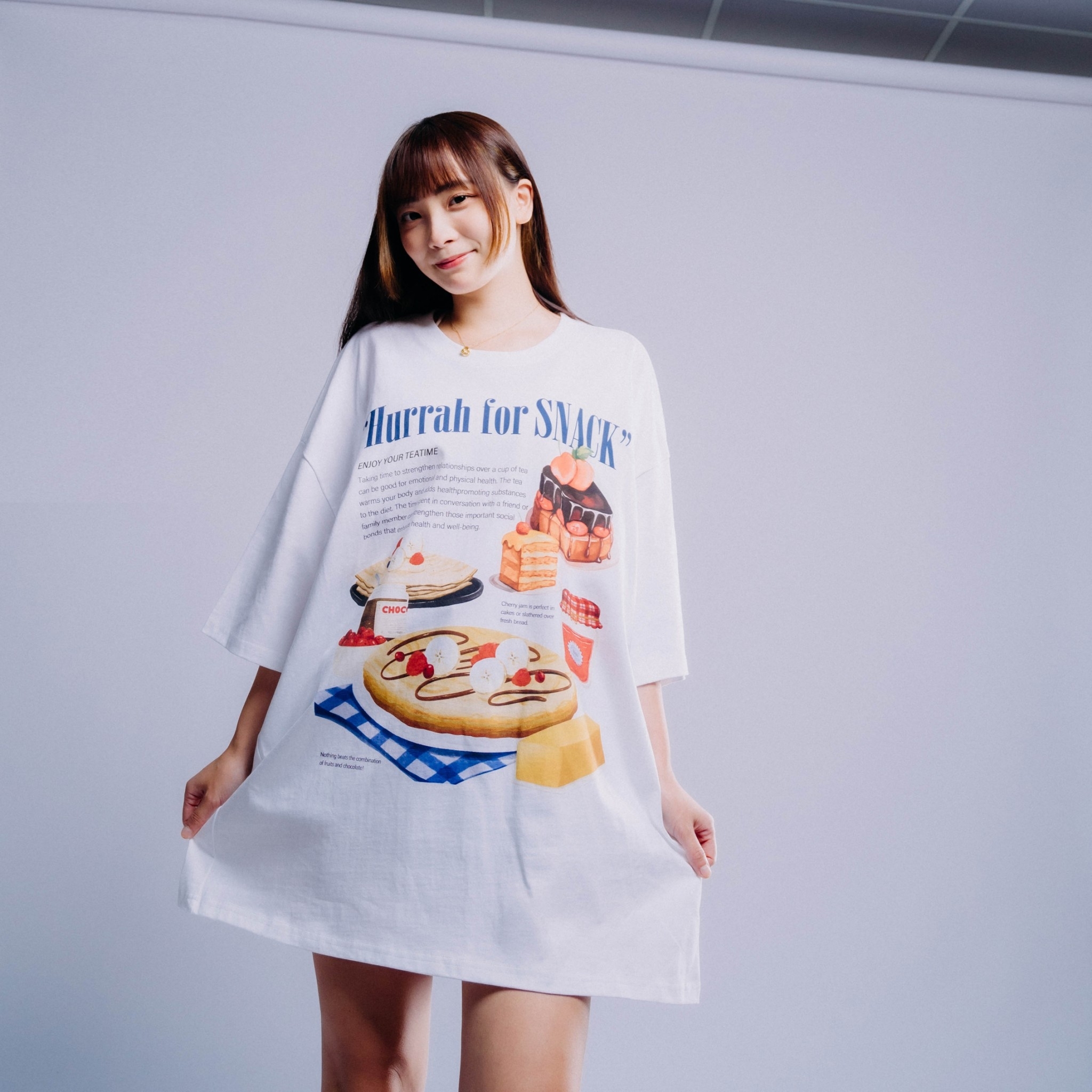 XCTRL 下午茶點心短T-白