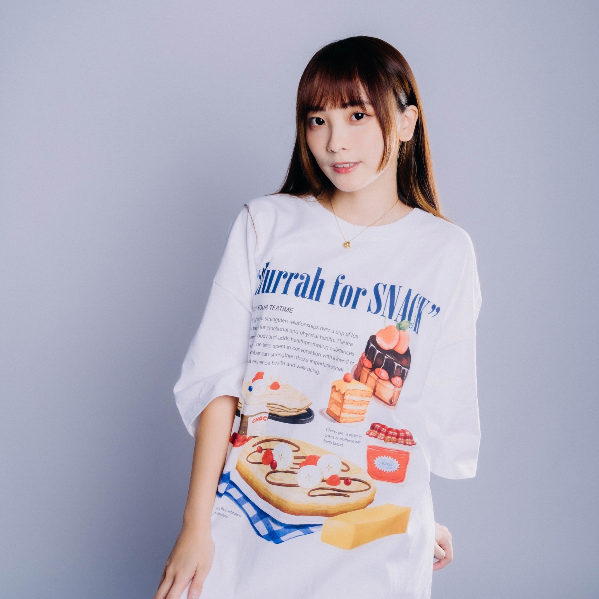 XCTRL 下午茶點心短T-白