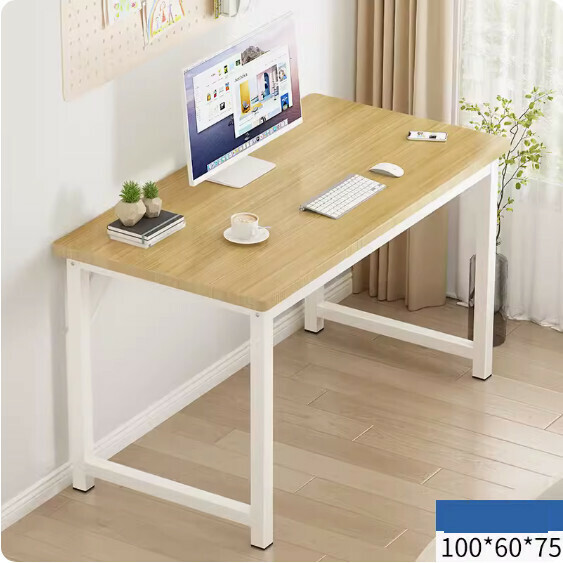 Hot recommendation simple computer desk ([thick 30mm square tube] walnut color) [size: 100*60cm]