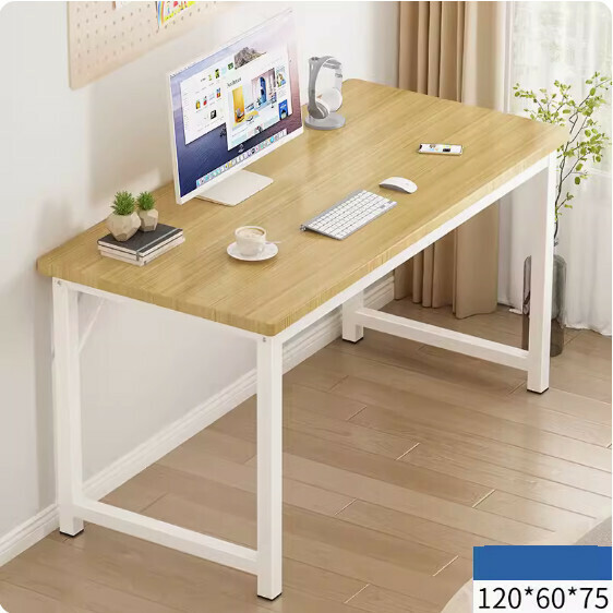 Hot recommendation simple computer desk ([thick 30mm square tube] walnut color) [size: 120*60cm]