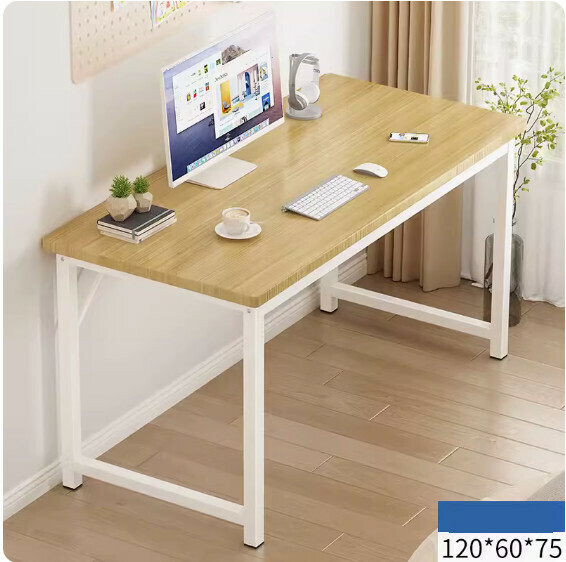 Hot recommendation simple computer desk ([upgraded 25mm square tube] walnut color) [size: 120*60cm]