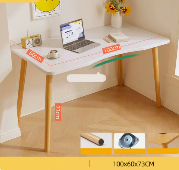 Hot recommended simple computer desk (warm white) [size: length 100*width 60*height 73cm]