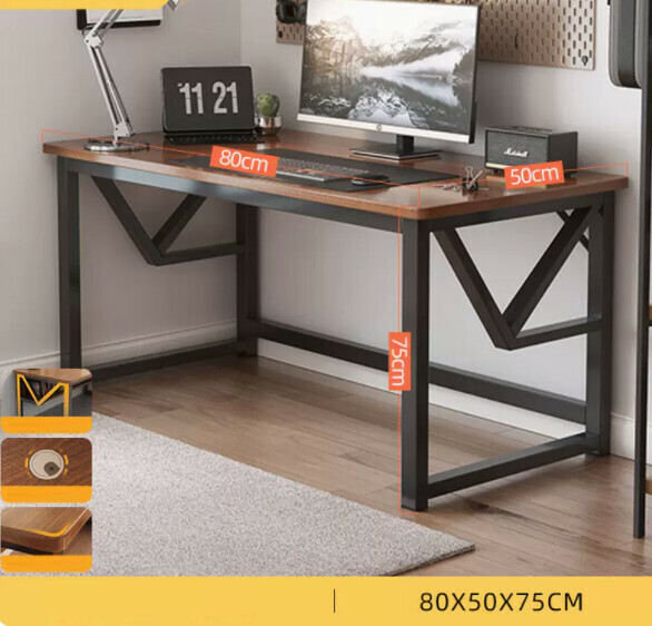Hot recommended desktop computer desk (single layer - black oak color) [size: length 80*width 50*height 75cm]