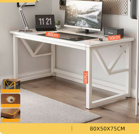 Hot recommended desktop computer desk (single layer - warm white) [size: length 80*width 50*height 75cm]