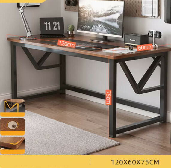 Hot recommended desktop computer desk (single layer - black oak color) [size: length 120*width 60*height 75cm]