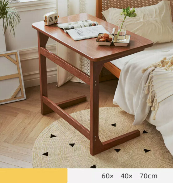 Hot recommendation solid wood computer desk (walnut color) [size: length 60*width 40*height 70cm]